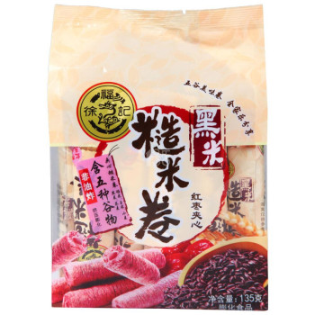 徐福记糙米卷黑米红枣135g
