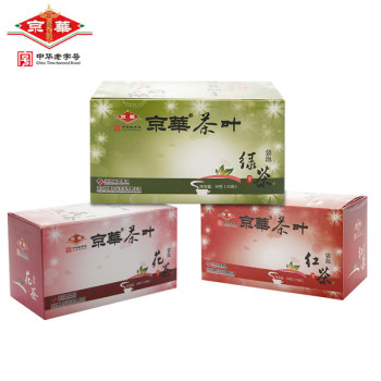 京华茶叶 袋泡茉莉花茶红茶绿茶组合25袋3盒150g