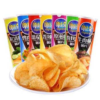 可比克薯片 多种口味可选【105g/罐】