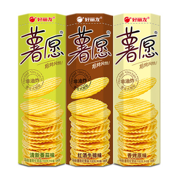 好丽友 薯愿 非油炸 薯片 多味可选【104克/罐】